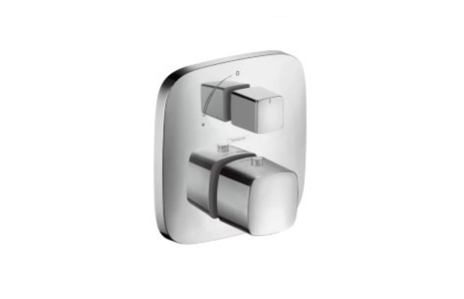 Термостат с запорным вентилем Hansgrohe PuraVida хром 15775000 АКВАМЕТРИЯ