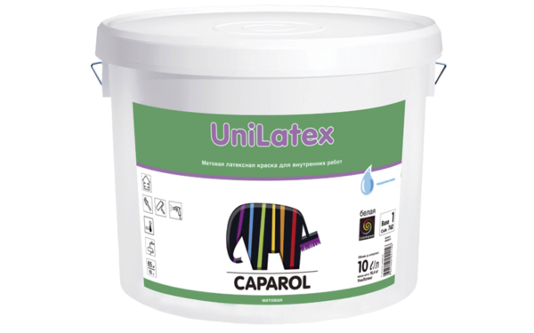 Краска водно-дисперсионная Caparol Unilatex База 1, 10 л КАПАРОЛ ЦЕНТР САМАРА
