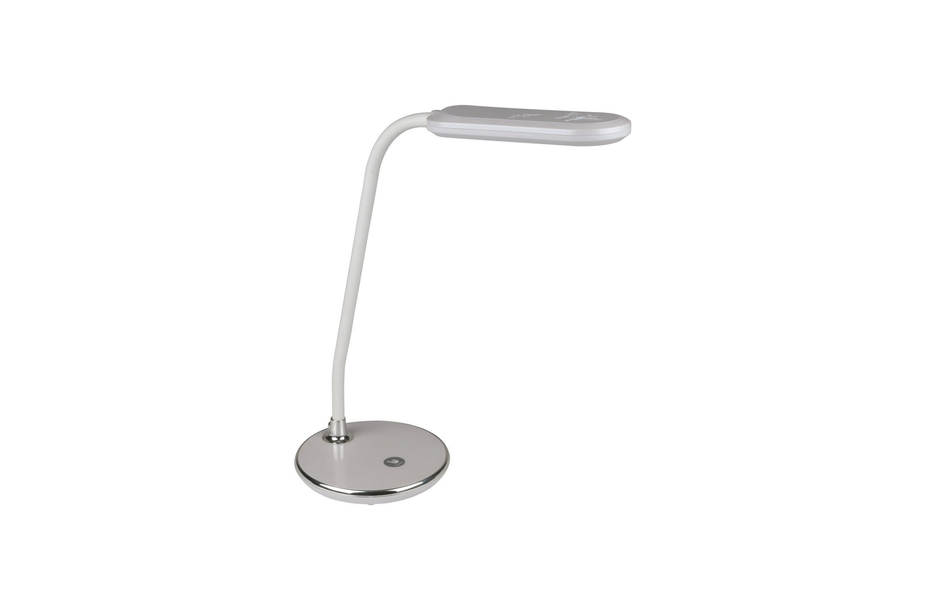 НАСТОЛЬНАЯ ЛАМПА (10290) VOLPE TLD-522 SILVER/LED/360LM/6000K/DIMMER MNOGOROZETOK - МНОГОРОЗЕТОК