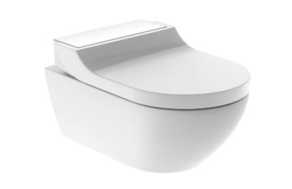 Комплект унитаз и крышка-биде GEBERIT AquaClean Tuma Comfort 146.294.SI.1 (панель белое стекло) АКВАМЕТРИЯ