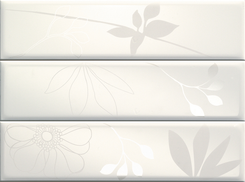 CIR Flair Inserto Bianco S/3, панно (3 шт.) ARTCERAMICA - АРТКЕРАМИКА