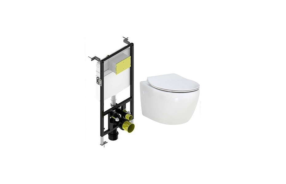 Комплект подвесной безободковый унитаз BelBagno Prospero BB507B + инсталляция Bocchi 8010-1000 МОСПЛИТКА