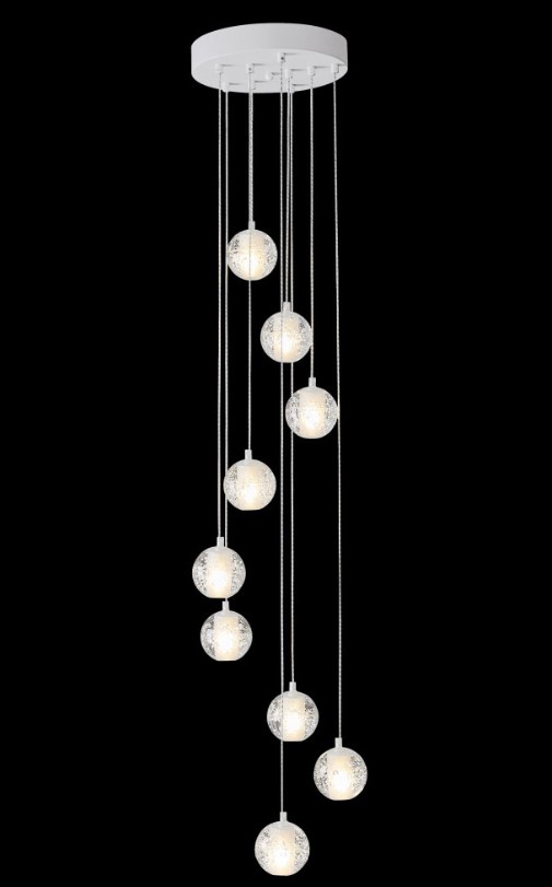 Люстра Crystal Lux GASPAR SP9 D300 WHITE ЭСТЕТИКА СВЕТА