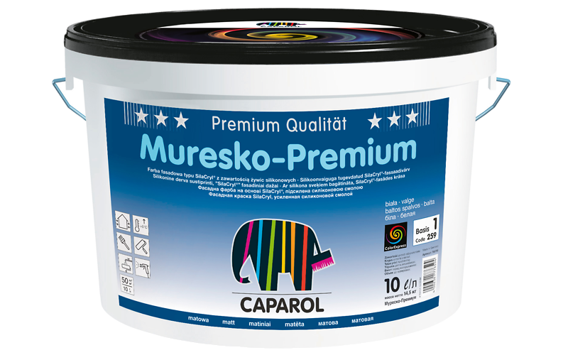 Краска Caparol Muresko-Premium, База 3, 4,7 л КАПАРОЛ ЦЕНТР САМАРА