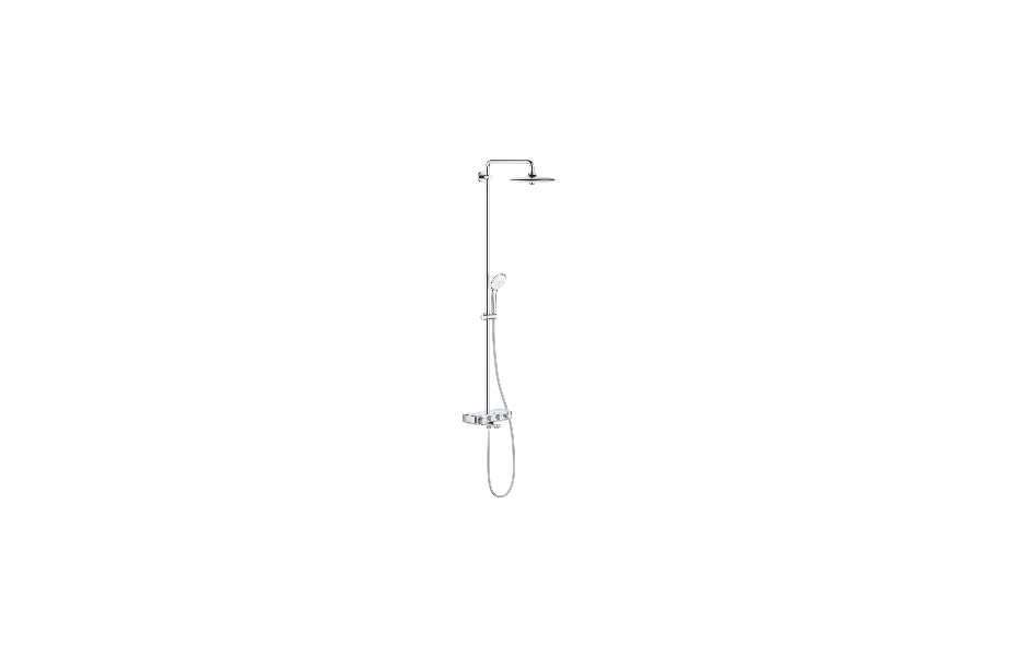 GROHE Euphoria SmartControl 260 MONO Душевая система с термостатом для ванны, настенный монтаж, полочка, 3 кнопки управления, Хром АТЕЛЬЕ ВАННОЙ КОМНАТЫ. САМАРА