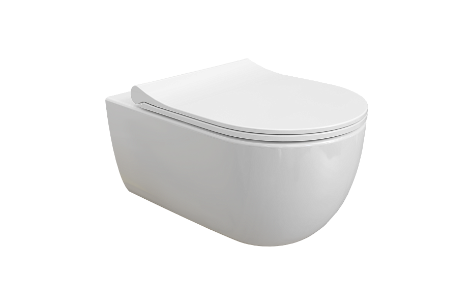 Унитаз подвесной безободковый Bocchi V-Tondo 1416-001-0129+A0336-001 с тонкой крышкой-сиденьем микролифт МОСПЛИТКА