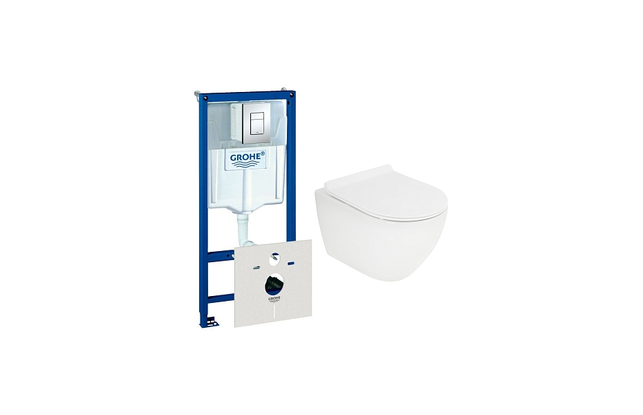 Комплект подвесной безободковый унитаз Cezares Stylus-Tor CZR-6601-TH-TOR + инсталляция Grohe Rapid SL 38775001 4 в 1 с кнопкой смыва МОСПЛИТКА
