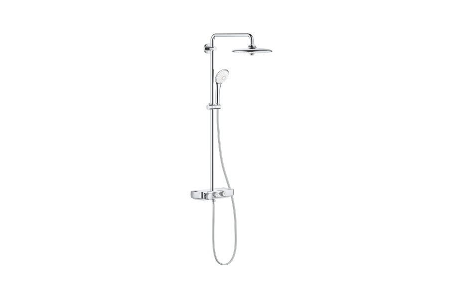 GROHE Euphoria SmartControl 260 MONO Душевая система с термостатом, настенный монтаж, полочка, 2 кнопки управления, Хром АТЕЛЬЕ ВАННОЙ КОМНАТЫ. САМАРА