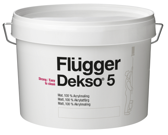 100% акриловая краска для внутренних работ Flugger Dekso 5 base 1, 2,8л КРАСКИ FLUGGER