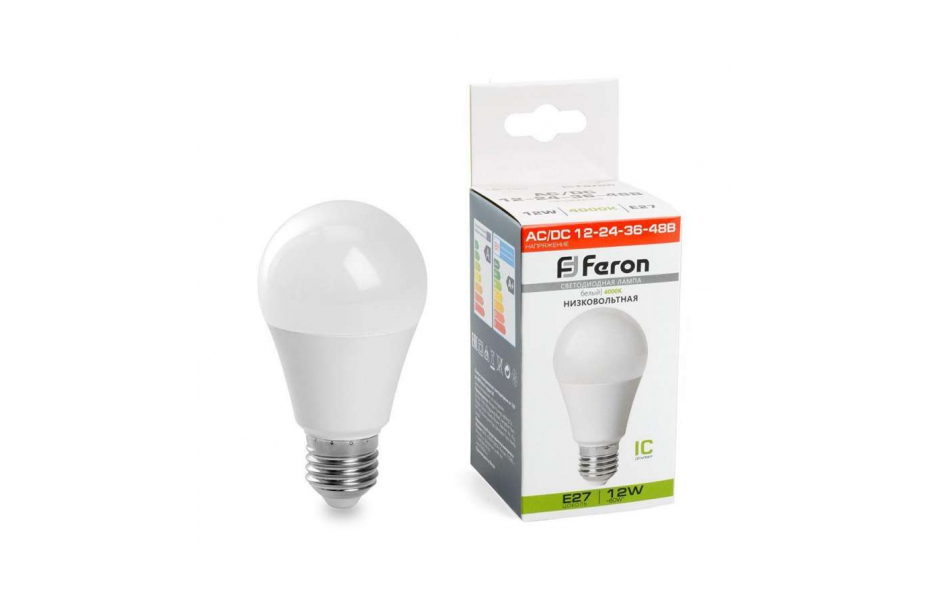 ЛАМПА СВЕТОДИОДНАЯ FERON LB-193 E27 12W 4000K 48729 МОСПЛИТКА