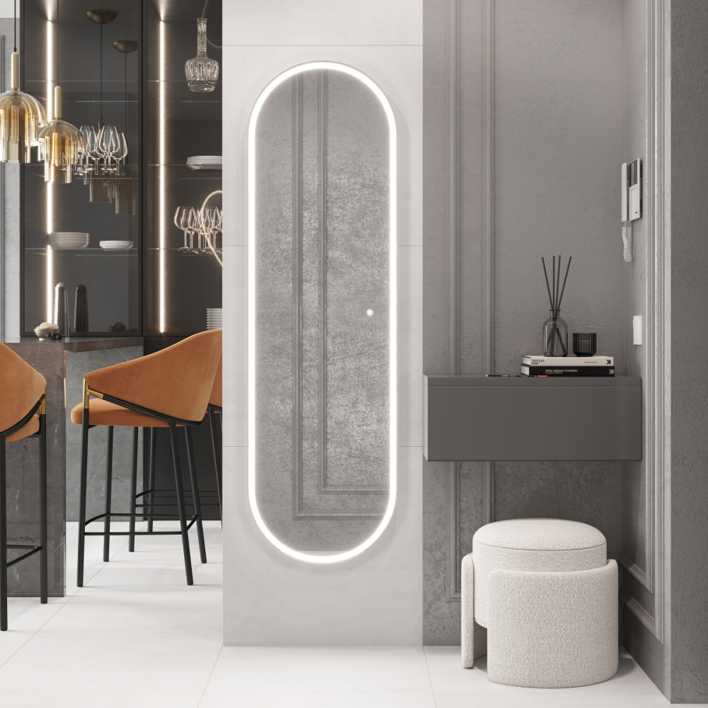 Зеркало овал LAPARET Modus 45*150 влагостойкое, подсветка, димер LAPARET