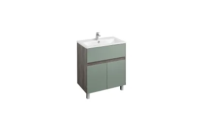 Тумба с раковиной Aquaton Форест 75 см 1A278301FR9C0 дуб рошелье,сумеречный голубой МОСПЛИТКА