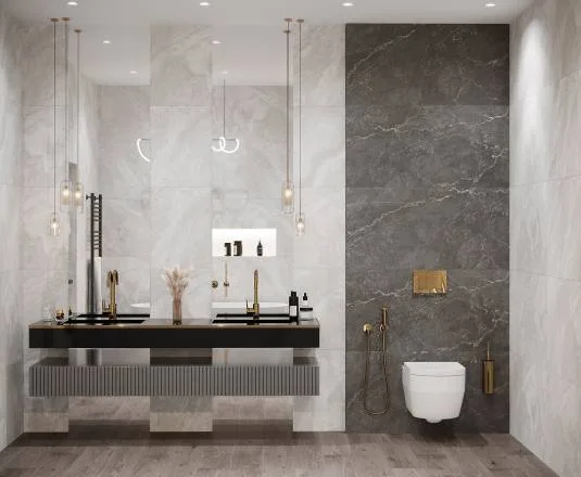 Titan white Керамогранит cтруктурный 60x120 LAPARET