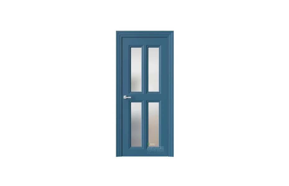 Межкомнатная дверь Novella N24 RAL5009 стекло 7 ДВЕРЕЙ