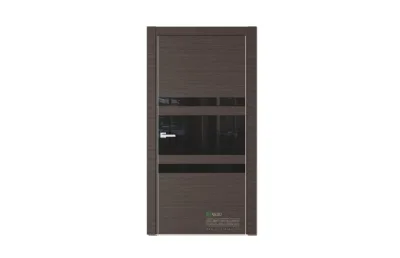 Межкомнатная дверь Urban U6 Венге горизонт черное стекло 7 ДВЕРЕЙ