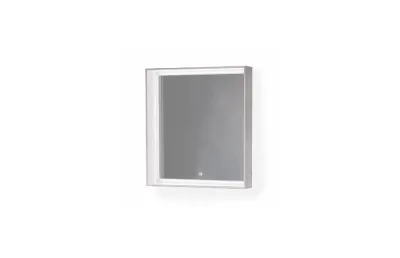 Зеркало Raval Frame Fra.02.75/W, 75 см, с подсветкой, белое МОСПЛИТКА