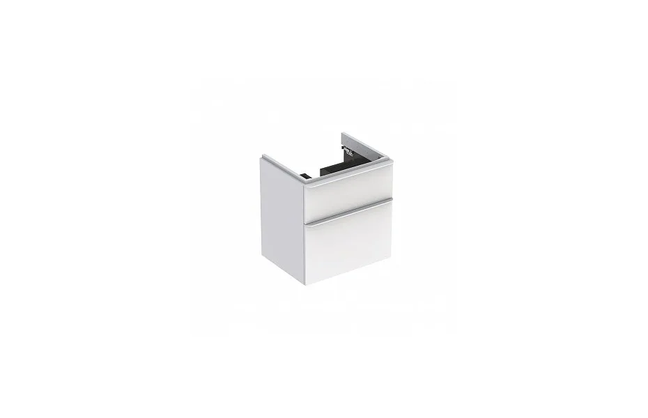 Тумба с раковиной Geberit Smyle Square 60 белая (500.352.00.1 + 500.229.01.1) МОСПЛИТКА