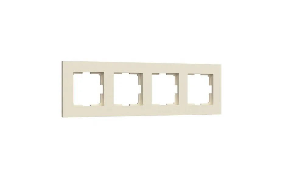 РАМКА НА 4 ПОСТА WERKEL SLAB АЙВОРИ МАТОВЫЙ W0042962 4690389193521 МОСПЛИТКА