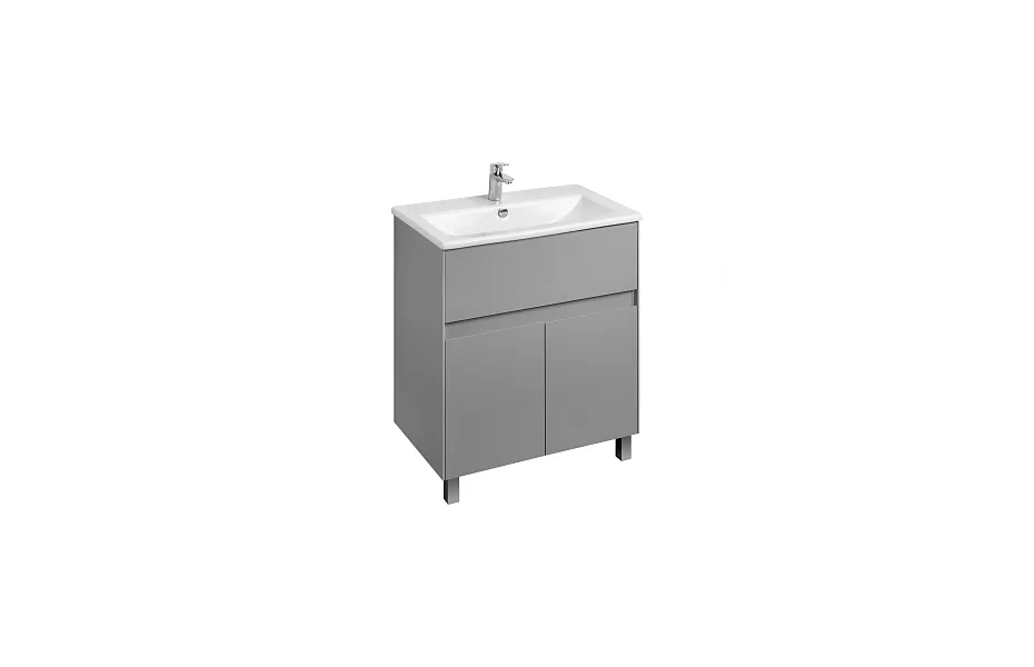 Тумба с раковиной Aquaton Форест 75 см 1A278301FR4D0 туманный серый МОСПЛИТКА