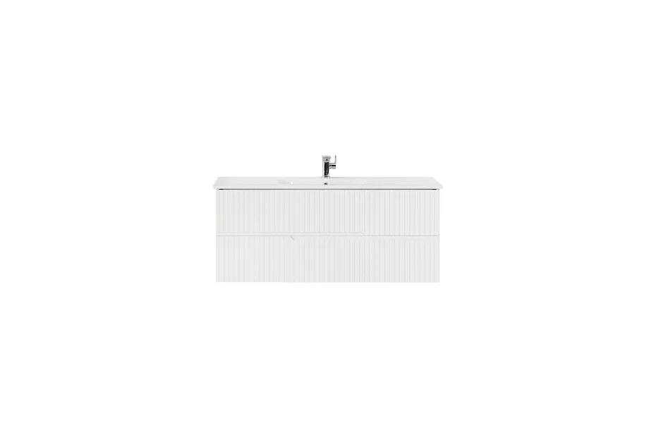 Тумба с раковиной Cezares Duet 120 см DUET-1200-2C-SO-BL bianco lucido МОСПЛИТКА