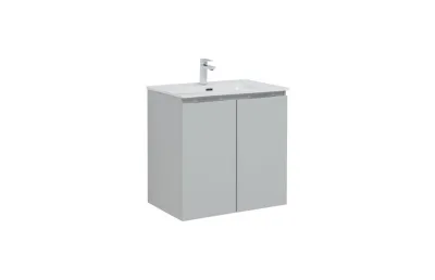 Тумба с раковиной Aquanet Алвита new 70 2 дверцы, серый МОСПЛИТКА