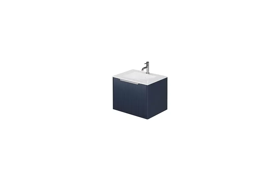 Тумба с раковиной Creto Luna Blue 60 см 17-Bl60 МОСПЛИТКА
