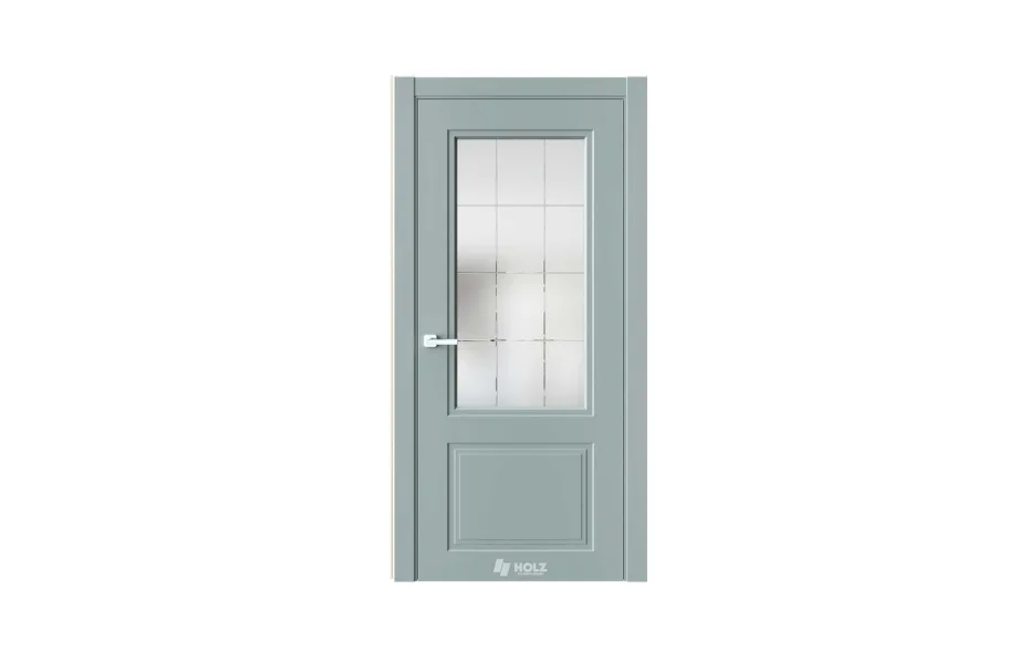 Neo Classic N4 Лунный RAL7042 стекло 7 ДВЕРЕЙ