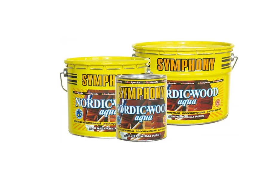 SYMPHONY NORDIC-WOOD AQUA – ВОДОРАЗБАВЛЯЕМЫЙ ЛЕССИРУЮЩИЙ АНТИСЕПТИК С ДОБАВЛЕНИЕМ ЛЬНЯНОГО МАСЛА ФИНКРАСКИ – САМАРА