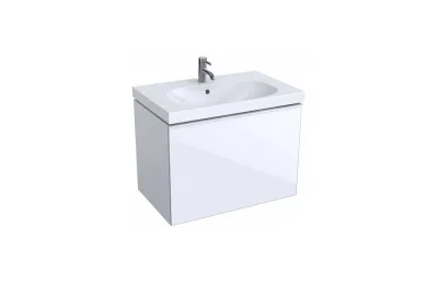Тумба с раковиной Geberit Acanto 75 белая (500.611.01.2 + 500.630.01.2) МОСПЛИТКА