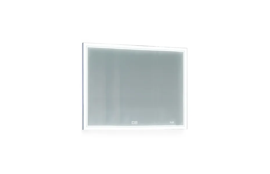 Зеркало с подсветкой и часами Jorno Glass Gla.02.92/W, 100 см МОСПЛИТКА