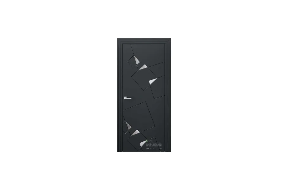 Межкомнатная дверь Perfect P Steel 1 Black 7 ДВЕРЕЙ