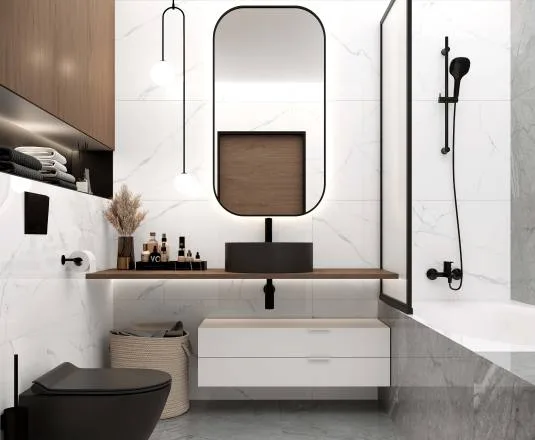 Atlantic white Керамогранит белый Полированный 60x120 LAPARET