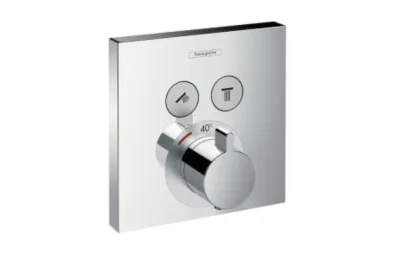 Термостат с двумя запорными вентилями Hansgrohe ShowerSelect 15763000 АКВАМЕТРИЯ
