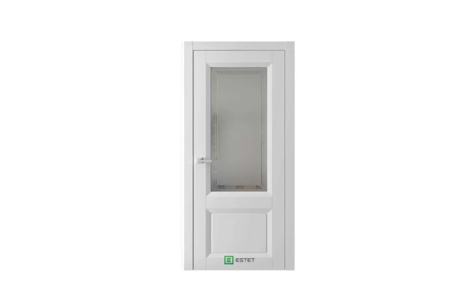 Межкомнатная дверь Mantone 4 RAL7047 стекло графит 7 ДВЕРЕЙ