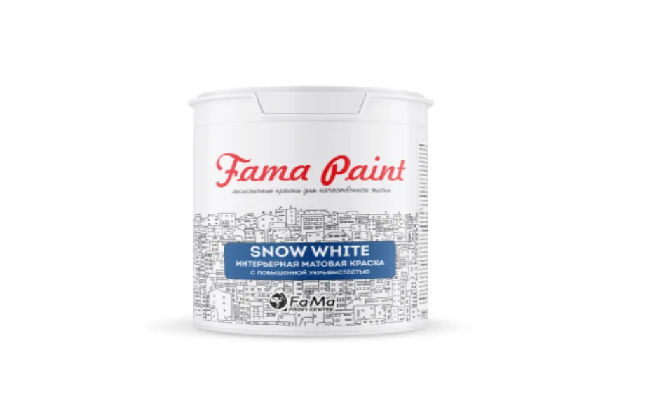 АКРИЛОВАЯ КРАСКА FAMA PAINT SNOW WHITE КОЛЕРОВАННАЯ БИОФА – САМАРА