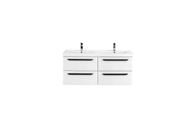 Тумба с раковиной Cezares Eco 120 см ECO-1200-4C-SO-2-BL bianco lucido МОСПЛИТКА