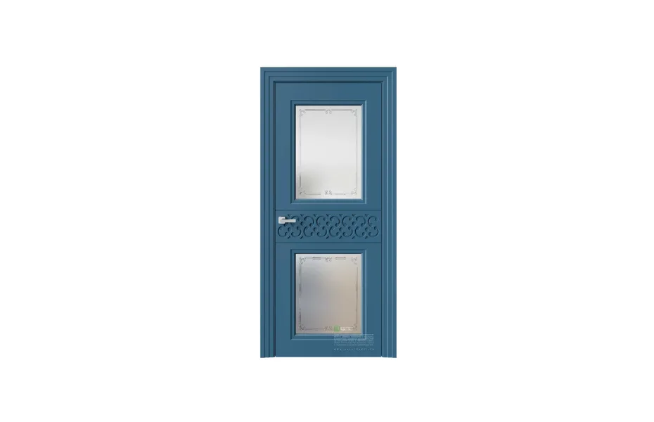 Межкомнатная дверь Novella N27 RAL5009 стекло 7 ДВЕРЕЙ