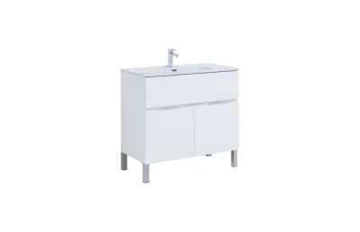 Тумба с раковиной Aquanet Алвита New 90 1 ящик, 2 дверцы, белый матовый МОСПЛИТКА