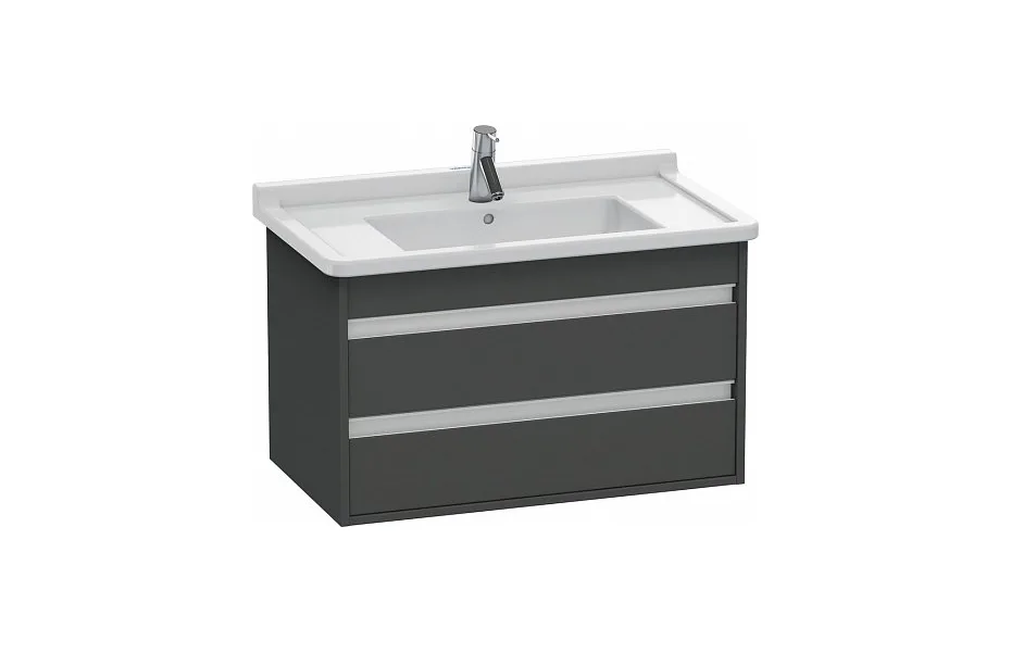 Тумба с раковиной Duravit Ketho 80 см KT664404949 графит матовый МОСПЛИТКА
