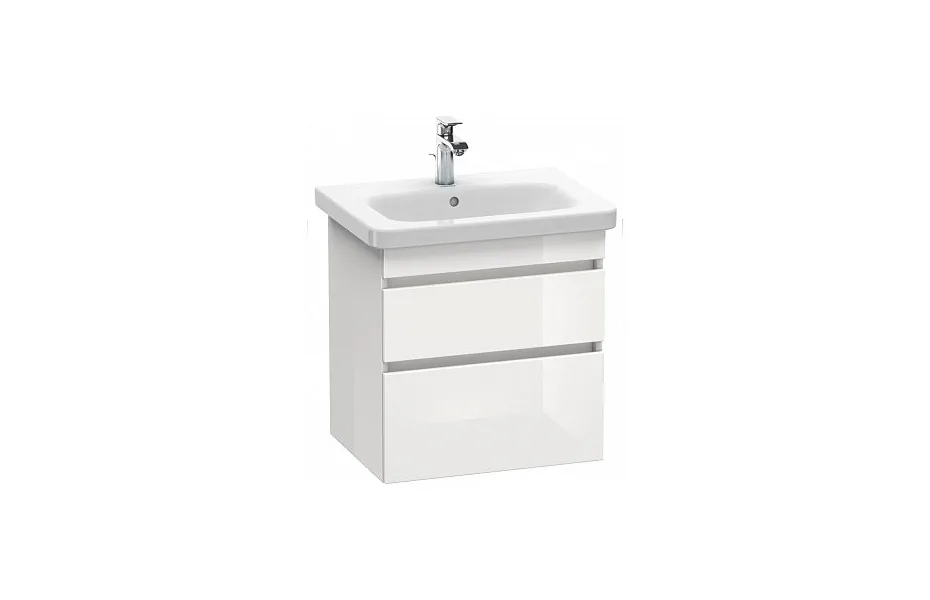 Тумба с раковиной Duravit DuraStyle 60 см DS648002222 белый глянцевый МОСПЛИТКА