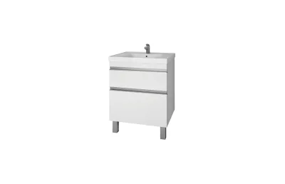 Тумба с раковиной Dreja Grace Plus 60 см 99.0904 глянцевая белая МОСПЛИТКА