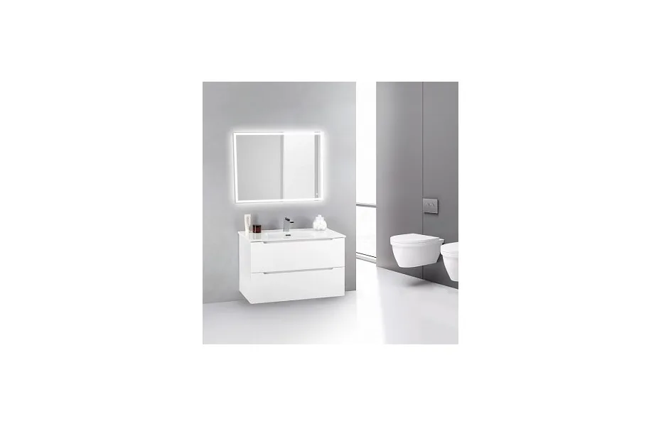 Тумба с раковиной BelBagno ETNA39-700/390-2C-SO-BL-P 70 см Bianco Lucido МОСПЛИТКА