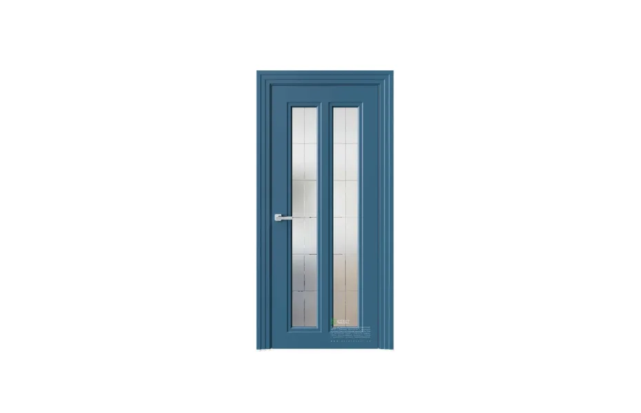 Межкомнатная дверь Novella N21 RAL5009 стекло 7 ДВЕРЕЙ
