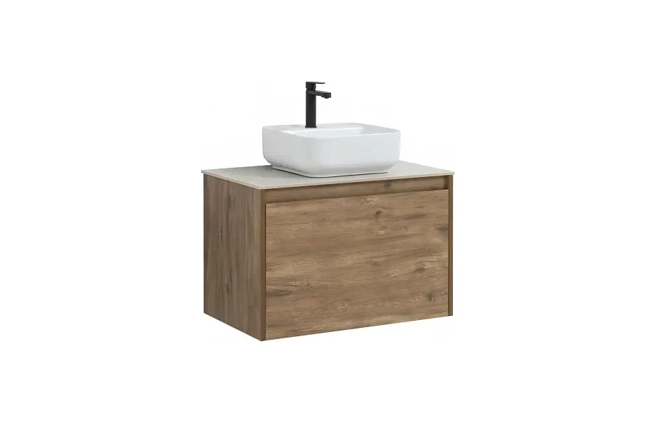 Комплект мебели для ванной Aquanet Nova Lite 75 см 249514, 1 ящик, коричневый МОСПЛИТКА