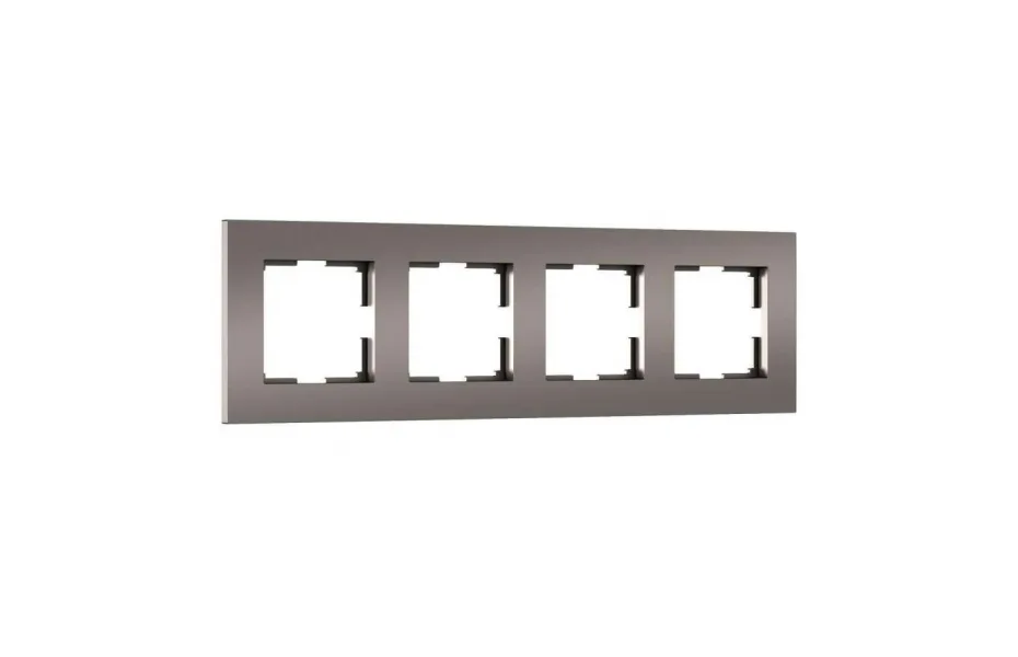 РАМКА НА 4 ПОСТА WERKEL SLAB БРОНЗА МАТОВЫЙ W0042963 4690389193538 МОСПЛИТКА