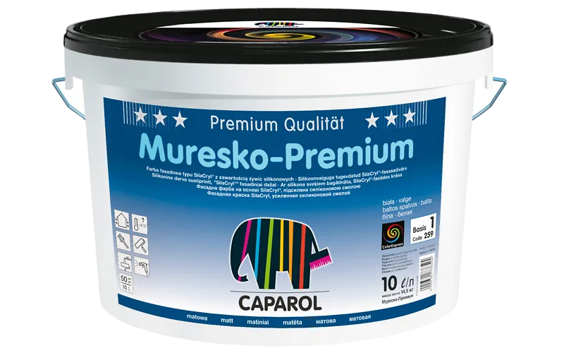 Краска Caparol Muresko-Premium, База 3, 4,7 л КАПАРОЛ ЦЕНТР САМАРА