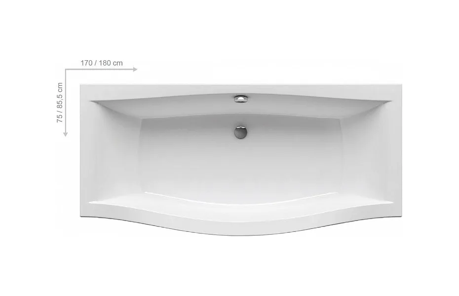 Акриловая ванна Ravak MAGNOLIA 180x75 см МОСПЛИТКА