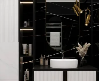 Lawa black Керамогранит черный Полированный 60x120 LAPARET