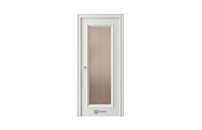 Межкомнатная дверь GL2 RAL9003 стекло 2 7 ДВЕРЕЙ