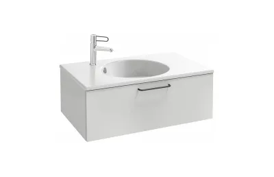 Тумба с раковиной Jacob Delafon Odeon Rive Gauche 80 см EB2515-R9-G1C белый глянцевый МОСПЛИТКА